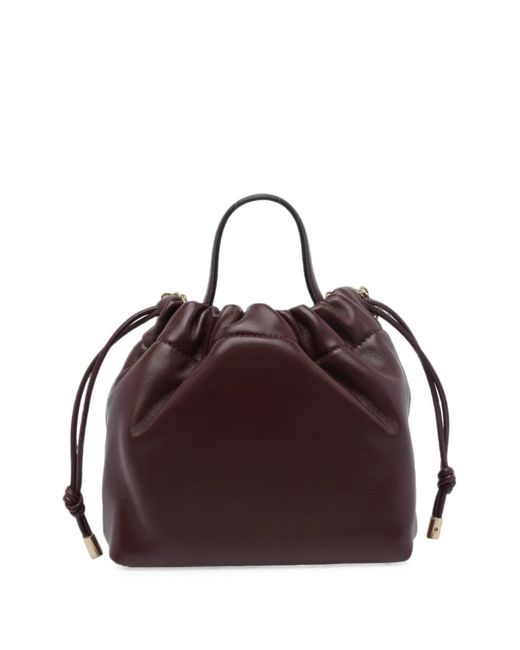 Chloé Brown Mini Icons Drawstring Tote Bag