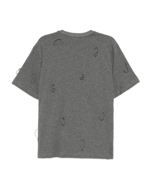 JNBY Gray Loop-Detail T-Shirt