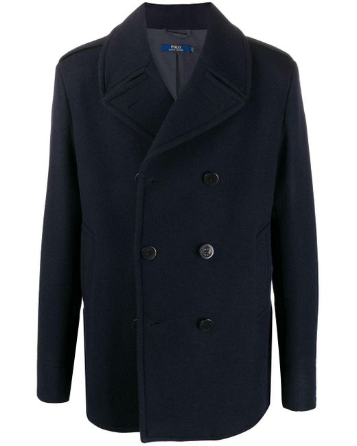 Polo Ralph Lauren Blue Double-breasted Short Coat for men
