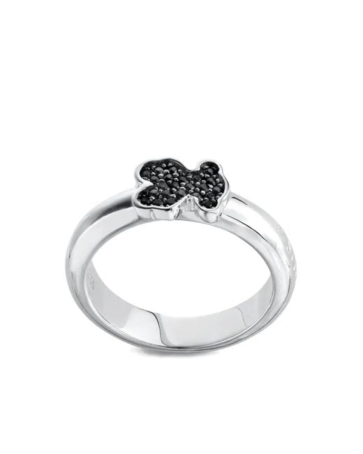Anillo Gen con aplique del logo Tous de color White