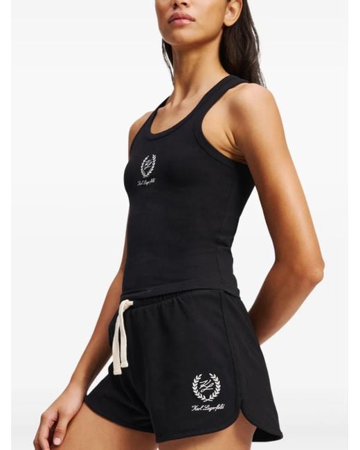 Karl Lagerfeld Black Hotel Karl Sweatshorts
