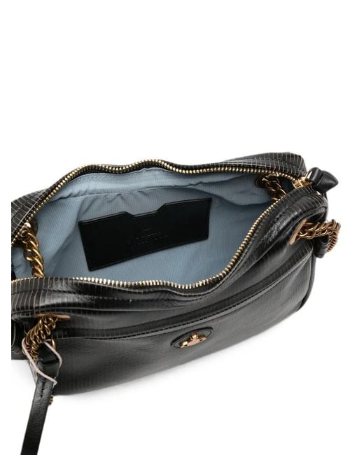 Vivienne Westwood Black Medium Dolce Orb-Plaque Chain-Strap Tote Bag