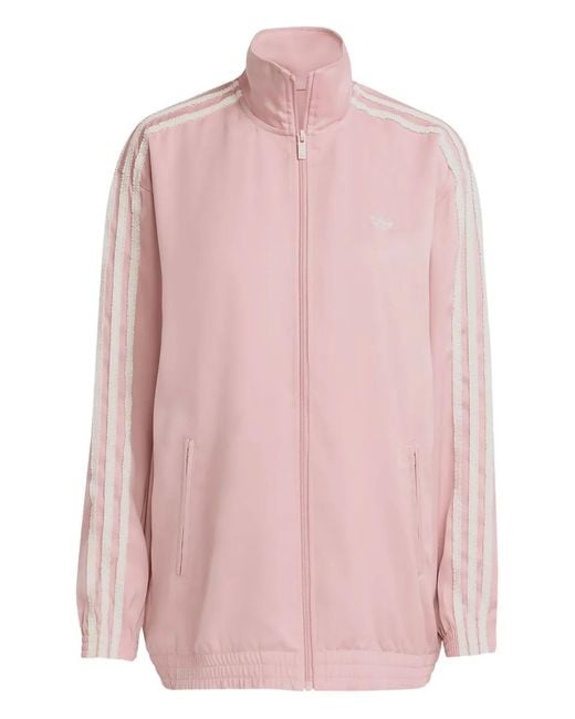 Adidas Pink Striped Track Jacket