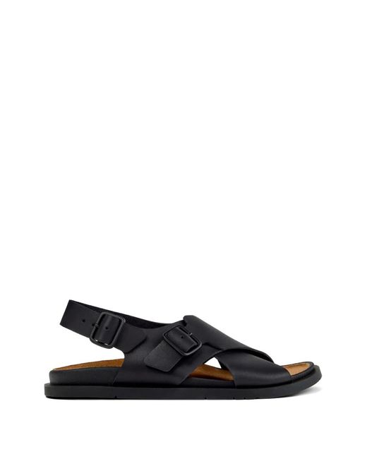 Camper White Lluc Buckled Crossover-Strap Sandals