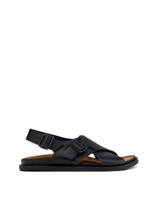 Camper White Lluc Buckled Crossover-Strap Sandals
