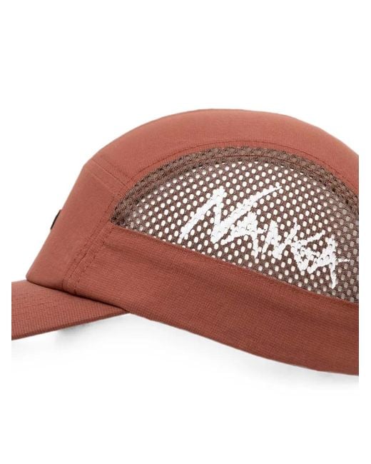 NANGA White Logo-Patch Mesh-Panel Cap