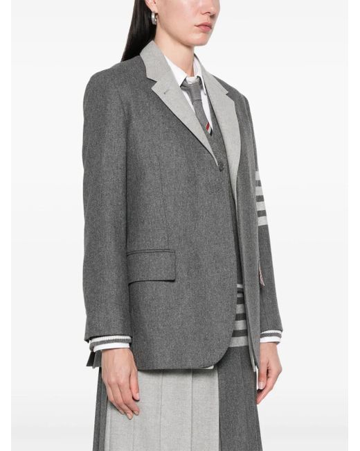 Thom Browne Gray Flannel Blazer Set