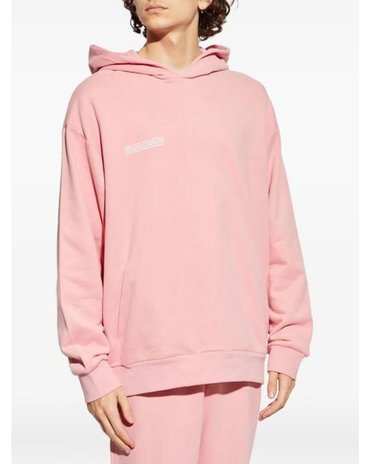 PANGAIA Pink Text-Print Hoodie