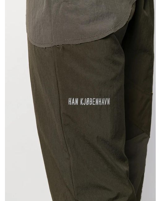Han Kjobenhavn Green Tonal Patchwork Trousers