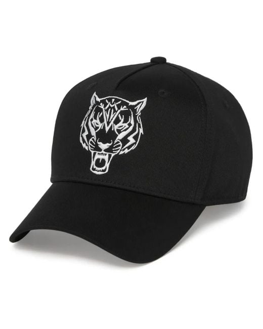 Philipp Plein Black Tiger Baseball Cap