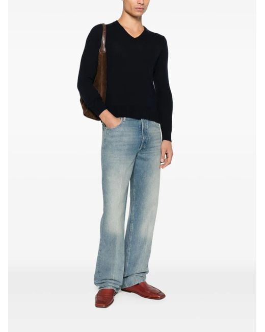 Prada Black V-Neck Sweater for men