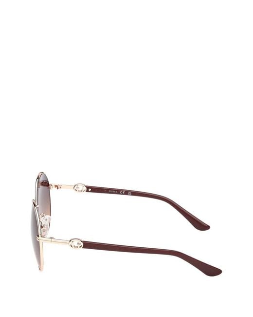 Guess Pink Round-Frame Sunglasses