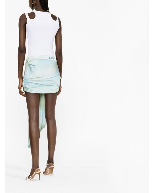 Off-White c/o Virgil Abloh Blue Ombré-Effect Dual-Tone Skirt