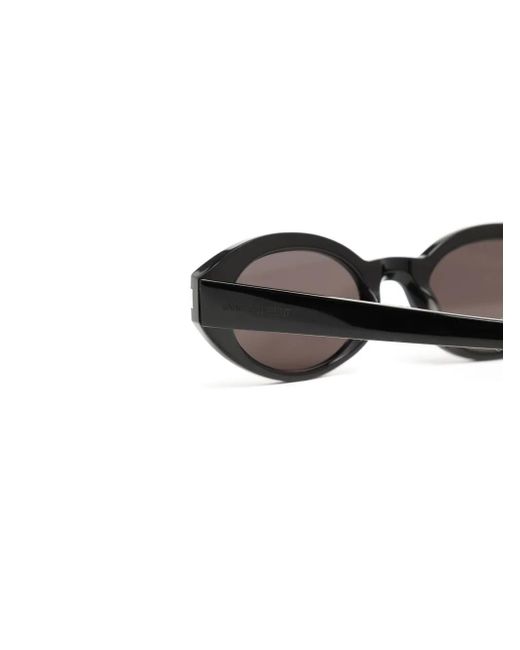 Saint Laurent Black Oval Frame Sunglasses