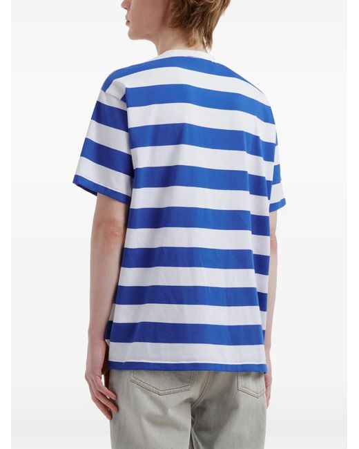 Chocoolate Blue Striped Short-Sleeve T-Shirt for men
