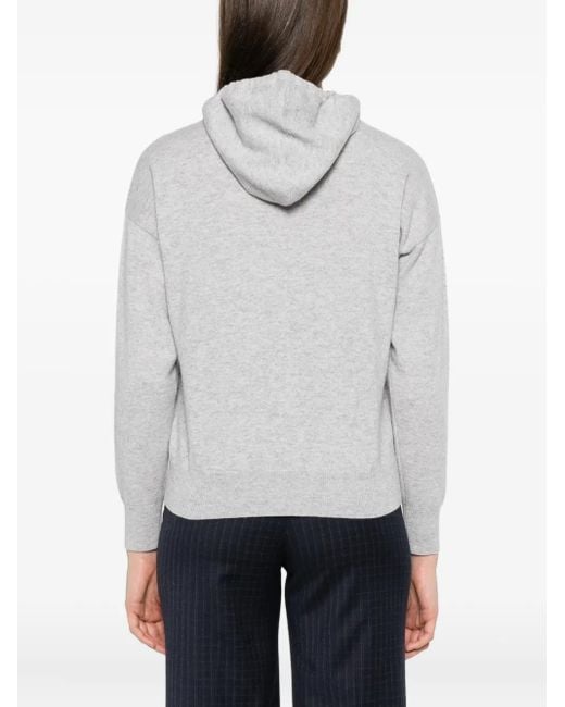 Sudadera con capucha y apliques Peserico de color Gray