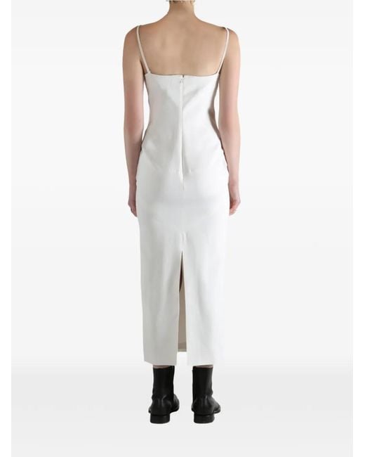 Givenchy White Sliced Square-Neck Maxi Dress
