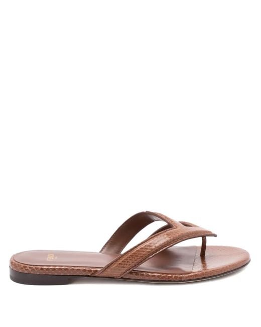 Fendi Brown Fling Flat Sandals