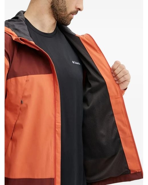 Columbia Orange Veste Boulder À Logo Imprimé for men