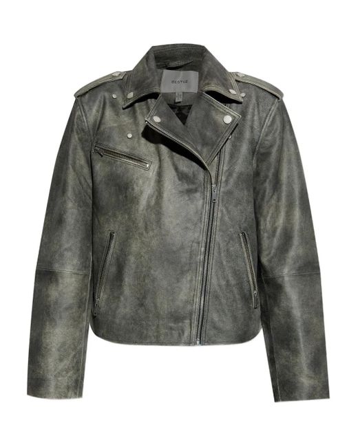 Chaqueta asimétrica con cremallera Gestuz de color Gray