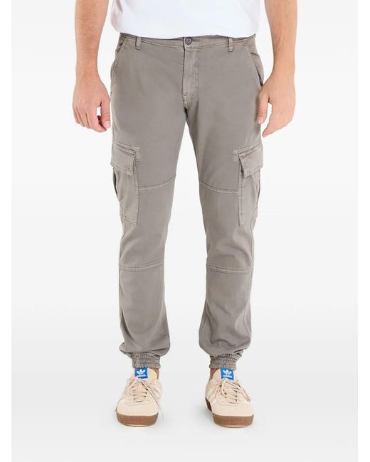 Urban Classics Gray Elasticated-Cuff Cargo Pants for men