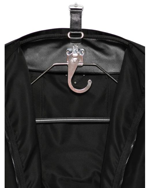 Prada Black Triangle-Logo Travel Bag for men