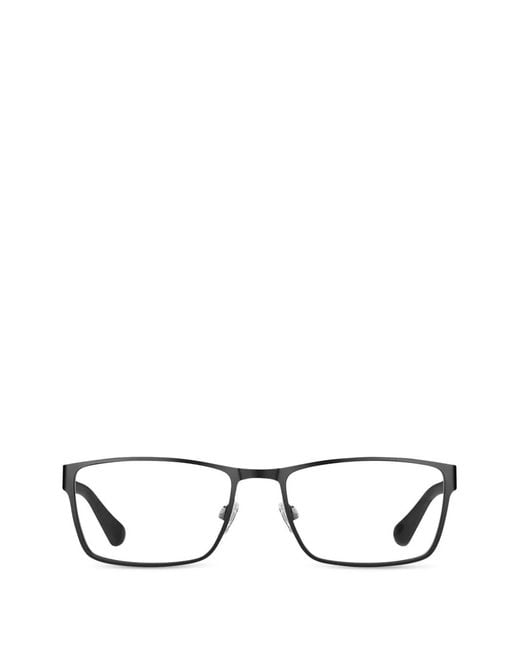 Tommy Hilfiger Black Rectangle-Frame Glasses for men