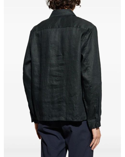 Theory Black Chemise En Lin for men