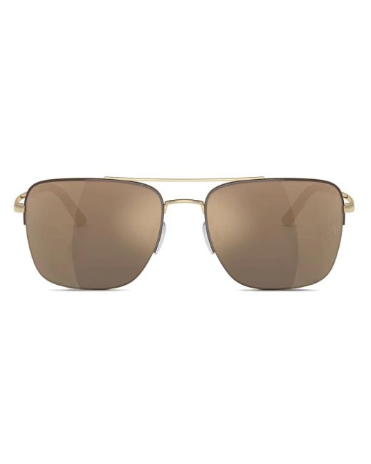 メンズ Oliver Peoples R-2 サングラス Metallic