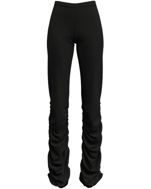 MACCAPANI クレープ スリムパンツ Black