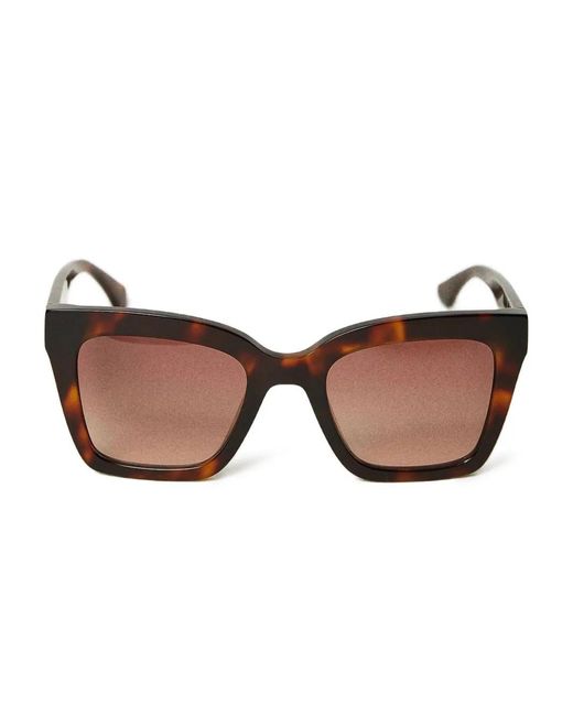 Twinset Brown Tortoiseshell-Effect Sunglasses