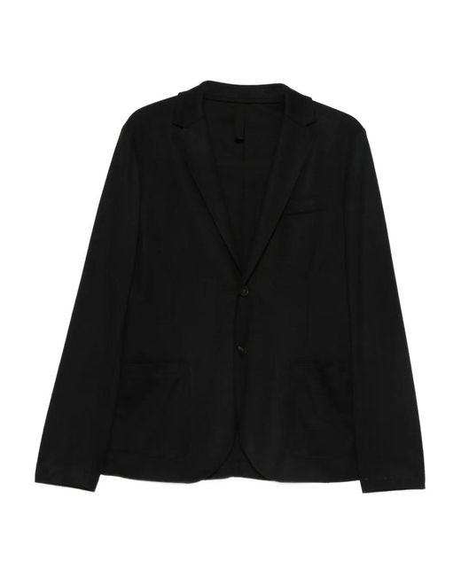 Harris Wharf London Black Single-Breasted Blazer for men