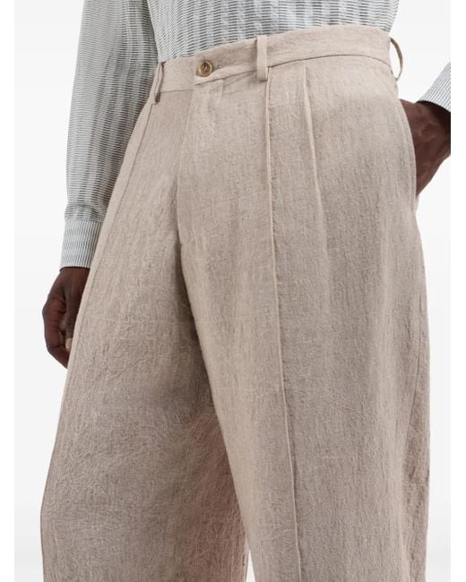 Giorgio Armani Natural Linen Trousers for men
