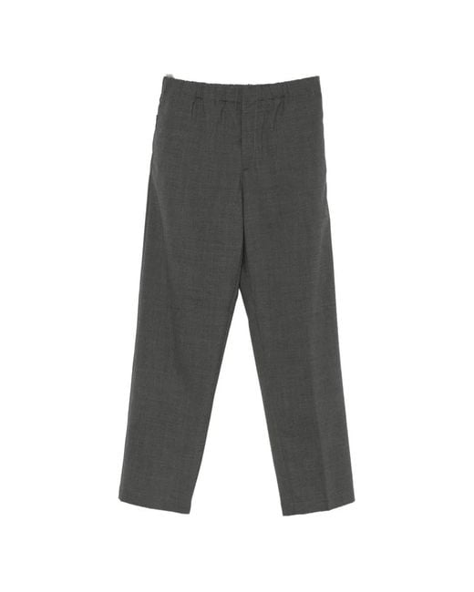 Lardini Gray Elasticated-Waistband Trousers for men