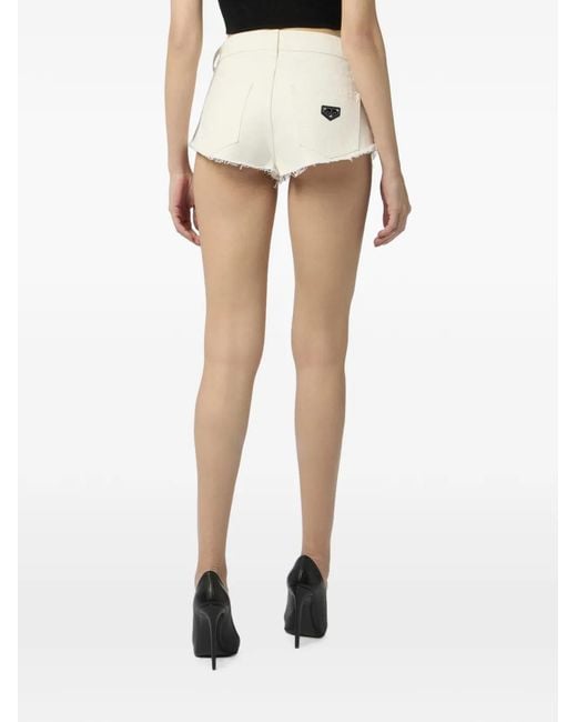 Philipp Plein White Hot Pants Basic
