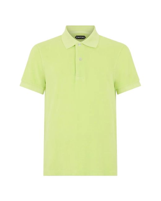 Tom Ford Yellow Button Polo Shirt for men