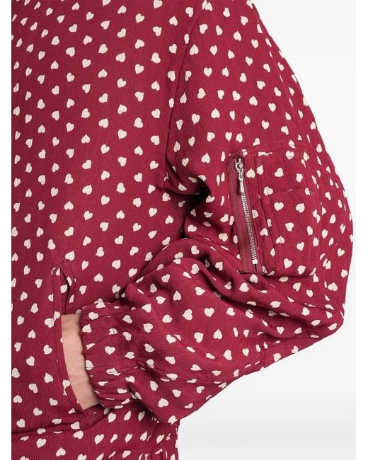 Needles Red Heart-Print Bomber Jacket for men