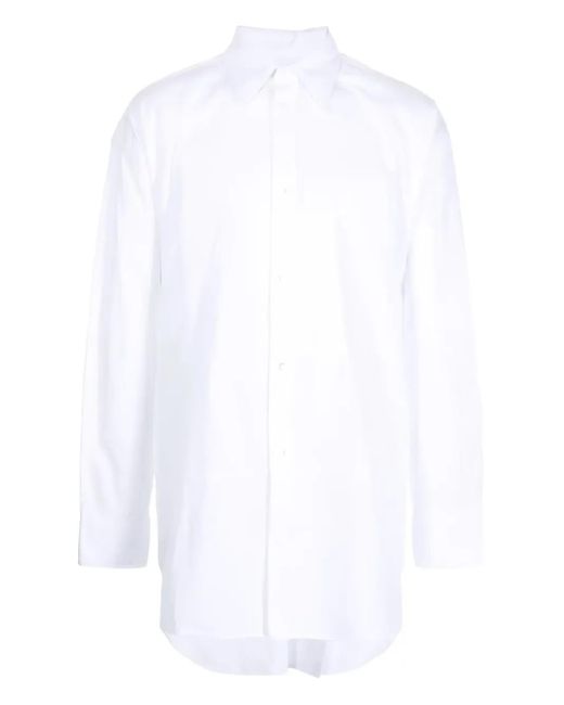 JORDANLUCA Men's White Cotton Shirt