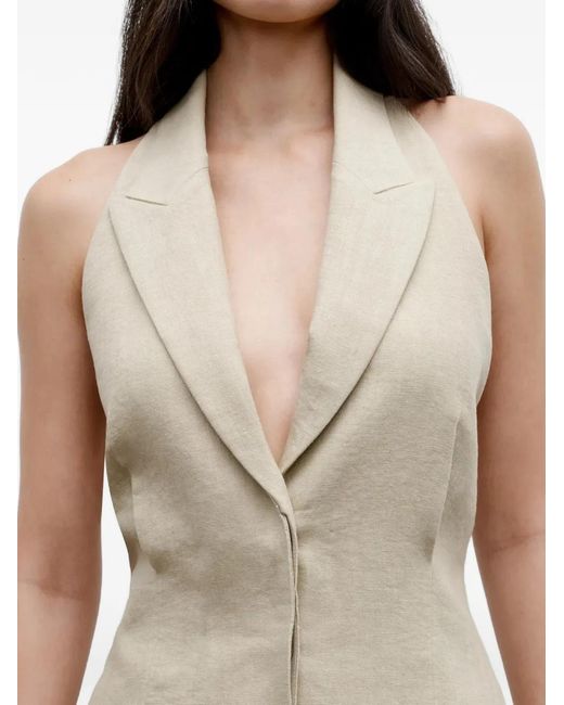 Twp White Kaitlyn Halterneck Backless Vest