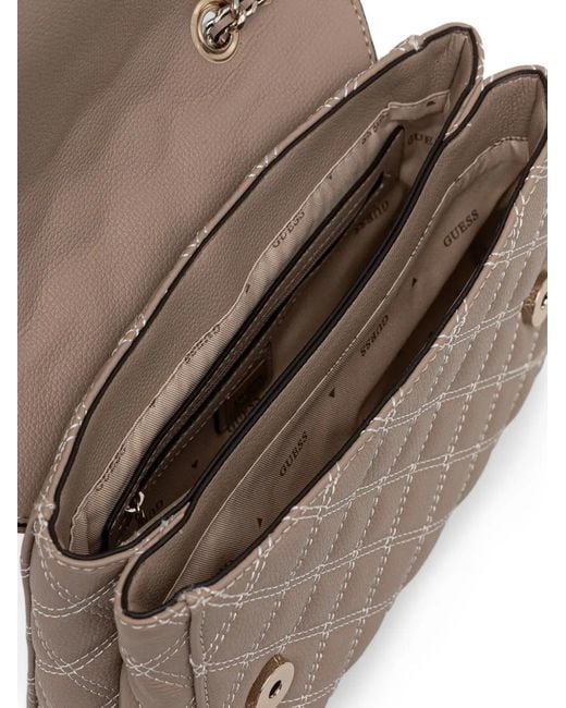 Guess Gray Giully Quilted Crossbody Bag