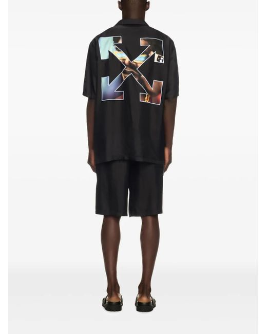 Off-White c/o Virgil Abloh Black Barber Arrow Shorts for men