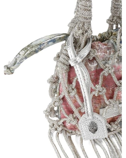 Kurt Geiger White Mini Macrame Handbag