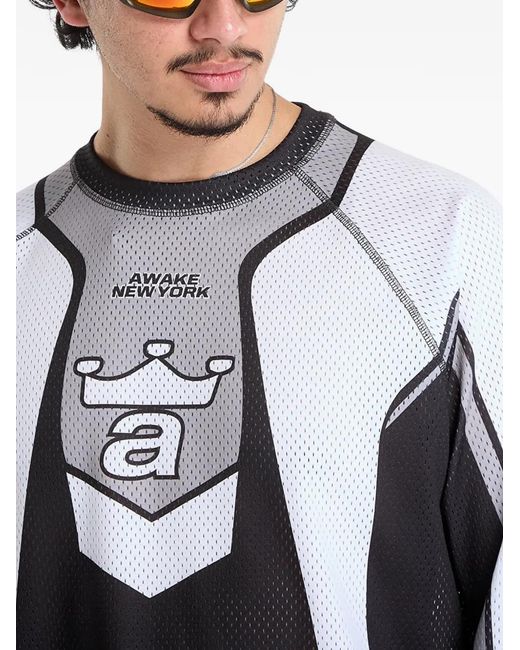 AWAKE NY Blue Mesh Jersey Racer T-Shirt for men