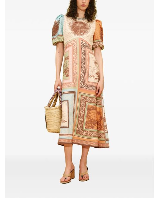 ALÉMAIS White Alberta Midi Dress