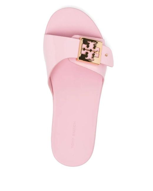 Tory Burch Pink Pantoletten Mit Schnalle