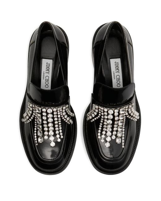 Mocasines Tylor con tacón de 50 mm Jimmy Choo de color Black