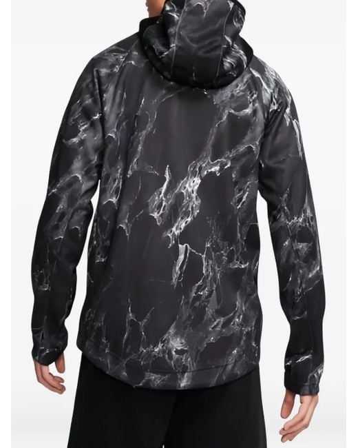 Nike Gray Spotlight Marbled Hooded Jacket for men