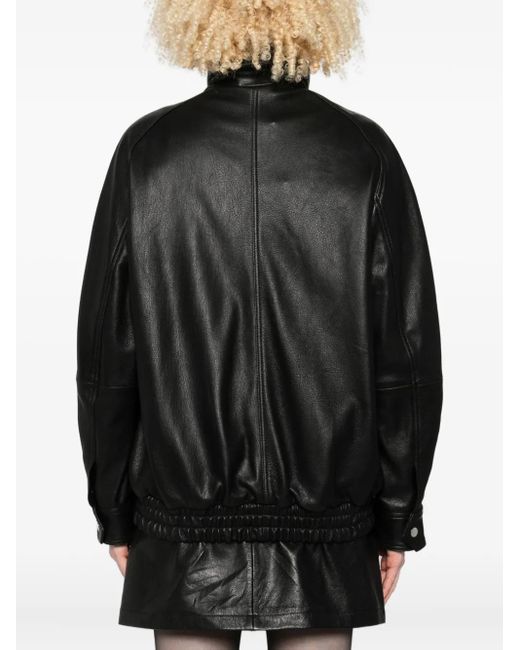 Nour Hammour Black Artiste Leather Jacket