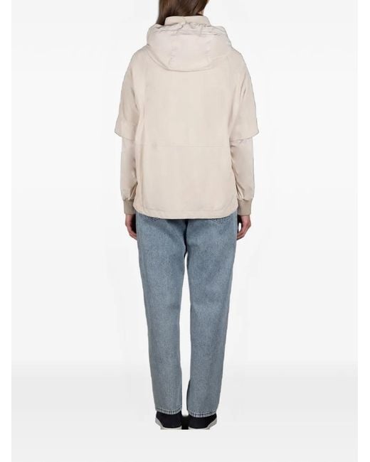 Moorer White Talitha-Stp Hooded Jacket