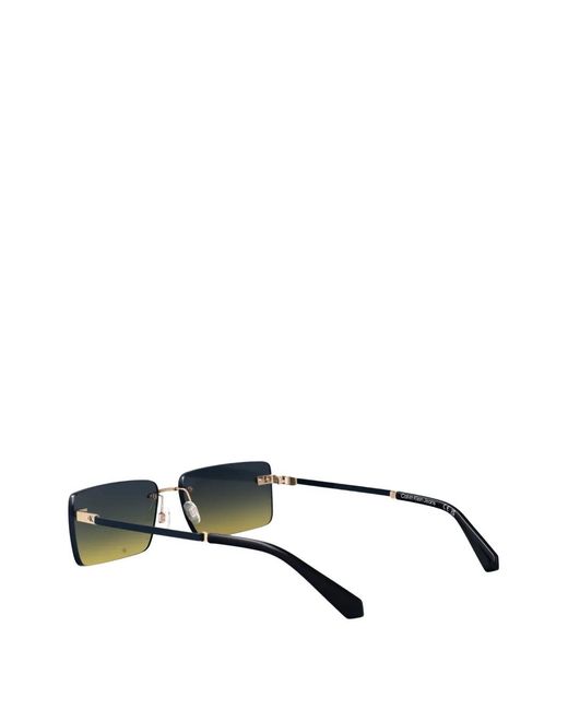 Calvin Klein Green Rectangle-Frame Sunglasses for men